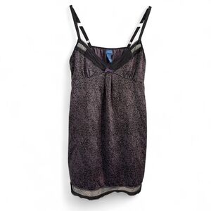 Simply Vera Vera Wang Black and Purple Lace Chemise